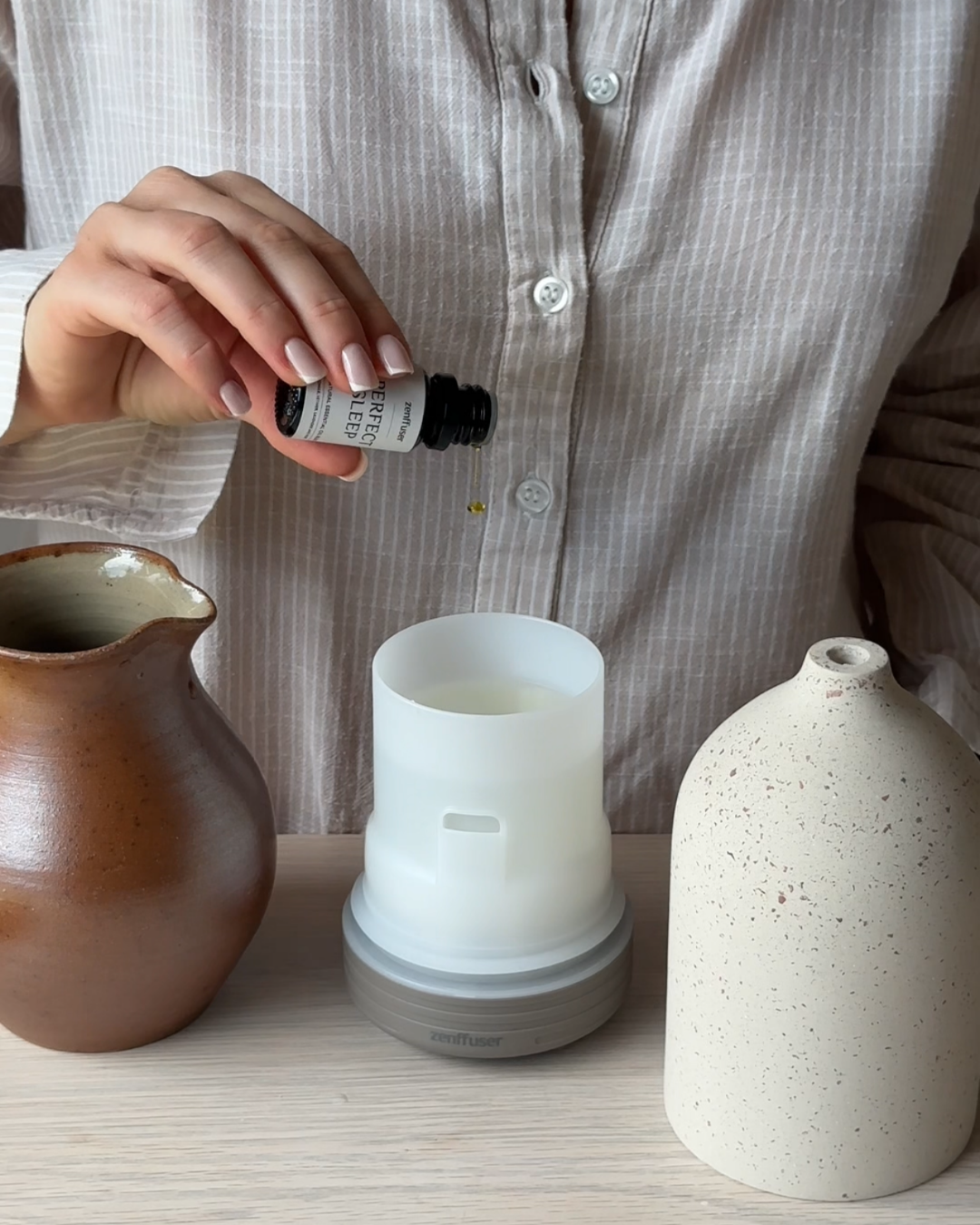 Olie diffuser sæt - The sleep set - Beige Natursten - Zenffuser