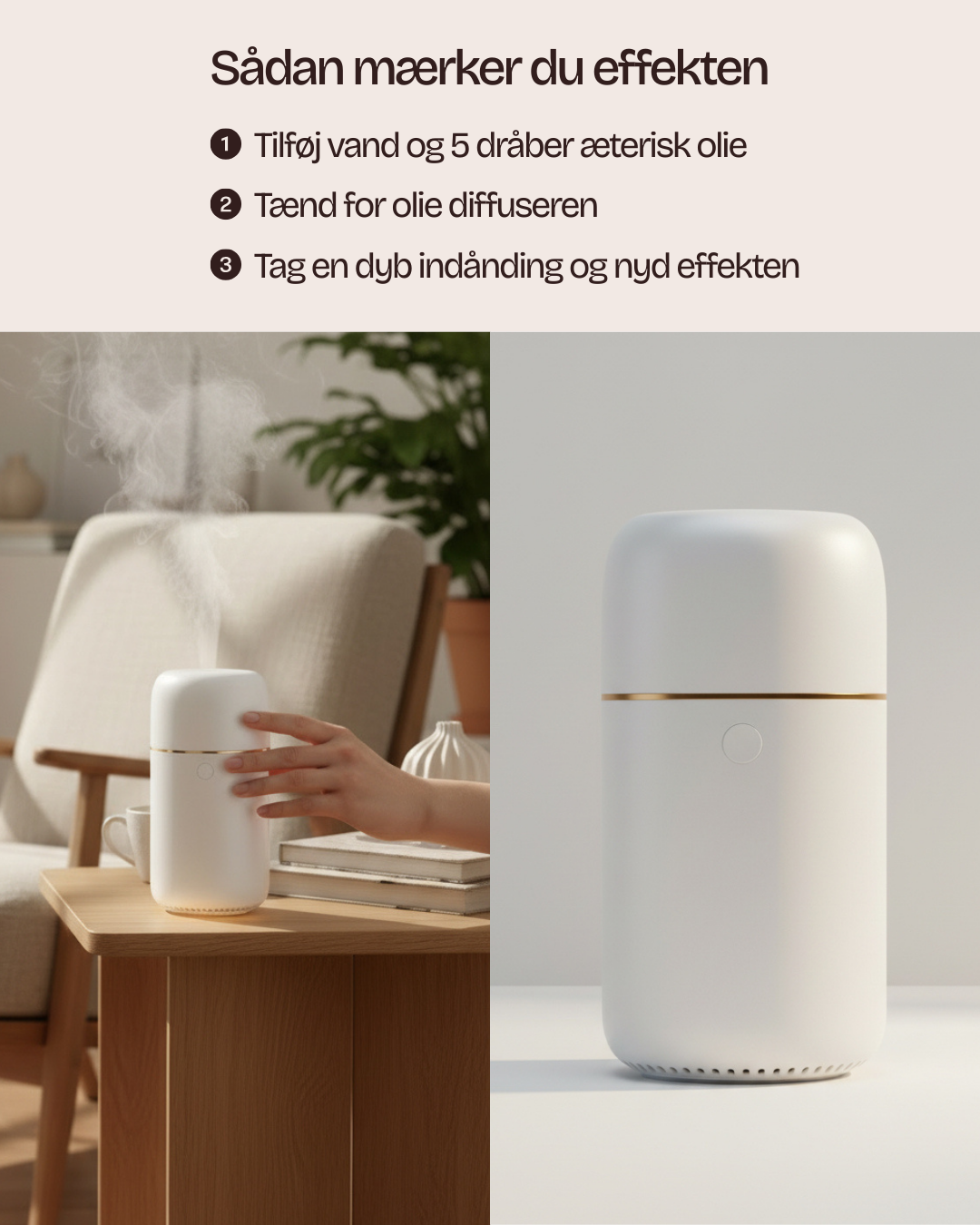 ZenMove™ Ledningsfri Olie diffuser