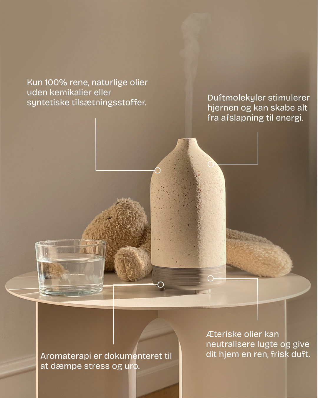 Olie diffuser sæt - The sleep set - Beige Natursten - Zenffuser