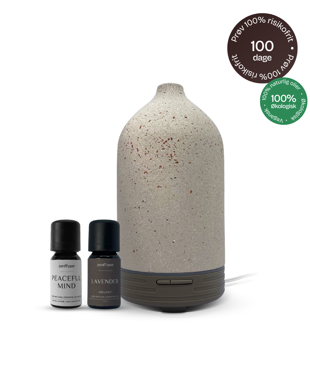Olie diffuser sæt - The De-stress set - Beige Natursten - Zenffuser