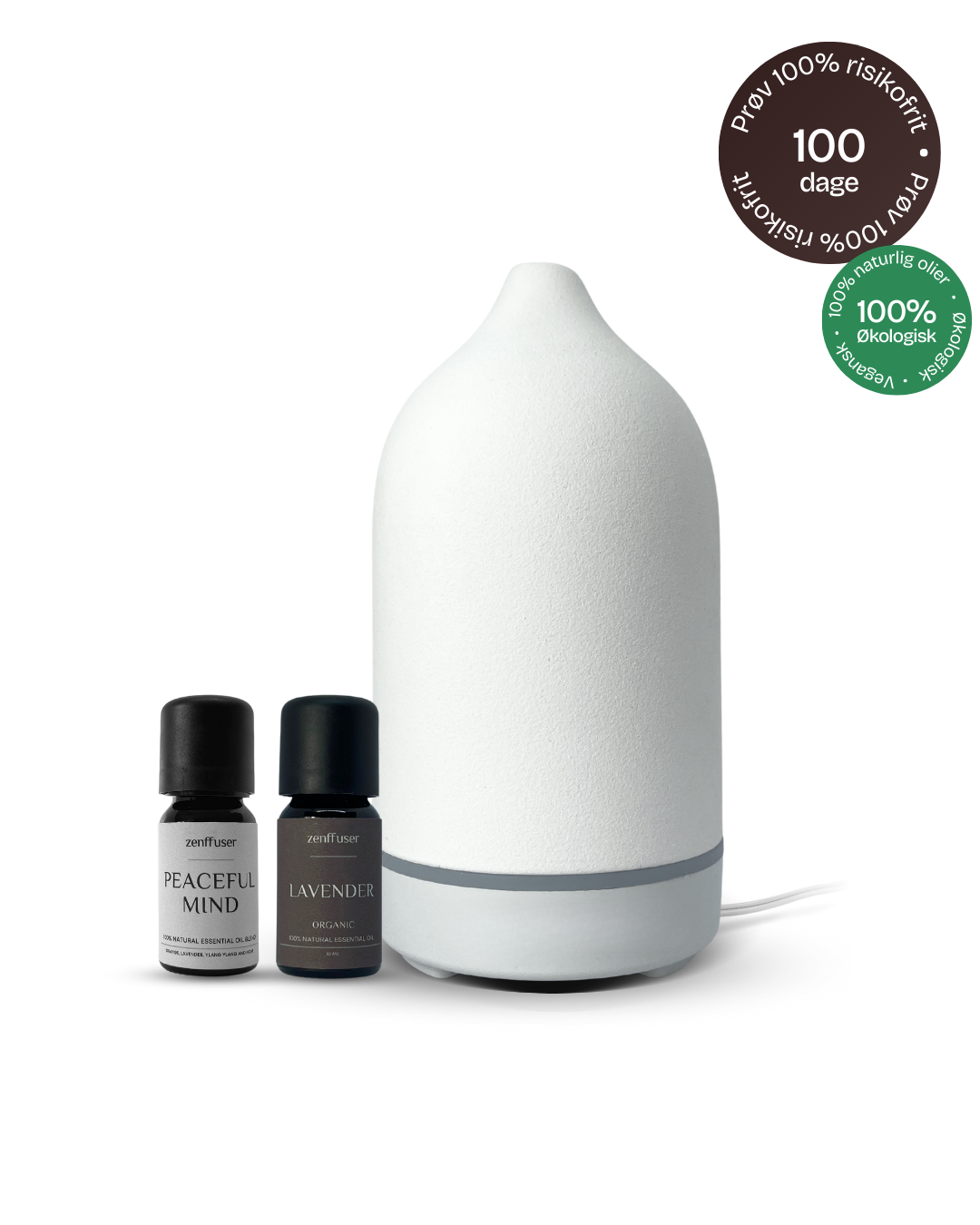 Olie diffuser sæt - The De-stress set - Hvid - Zenffuser