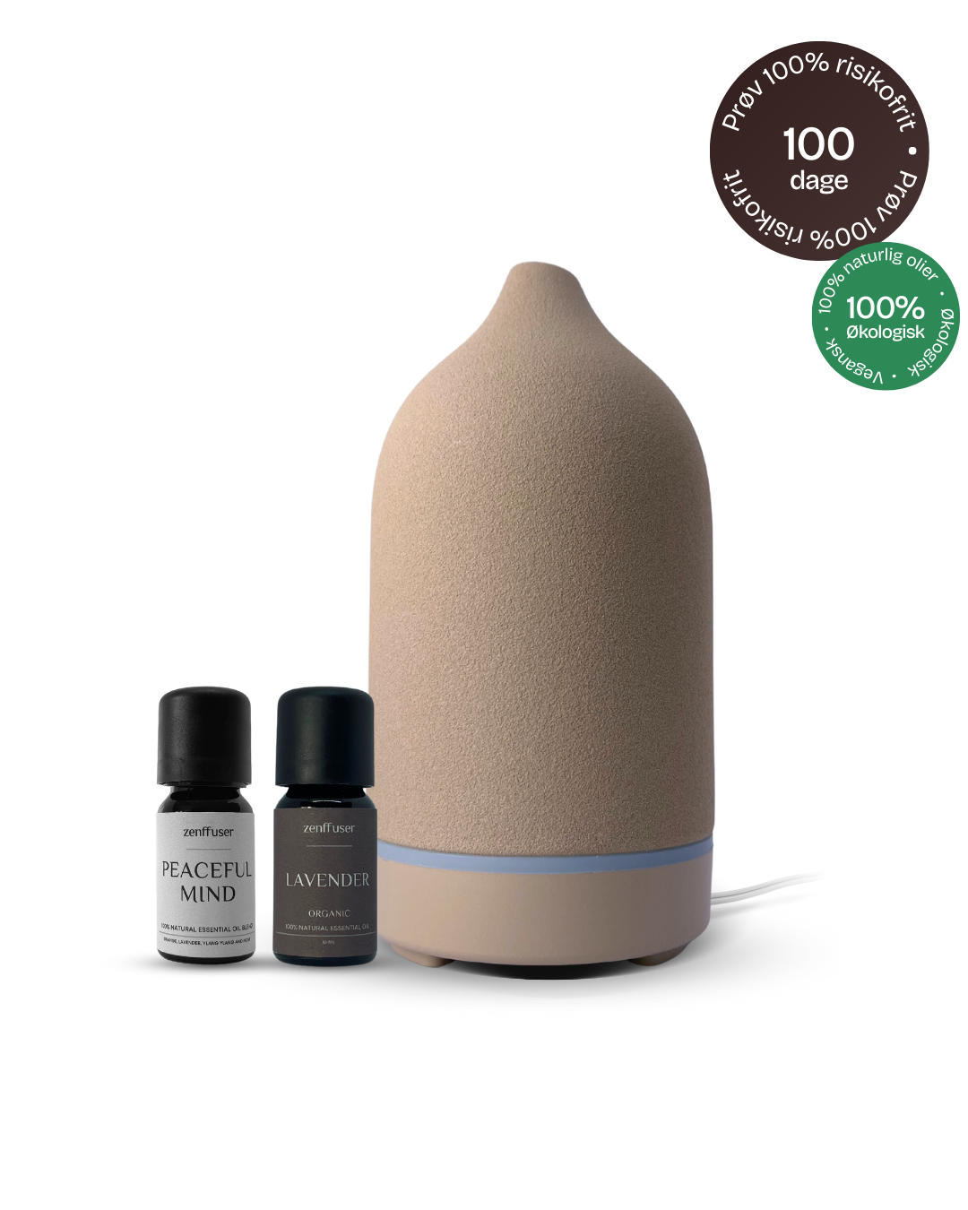 Olie diffuser sæt - The De-stress set - Beige - Zenffuser