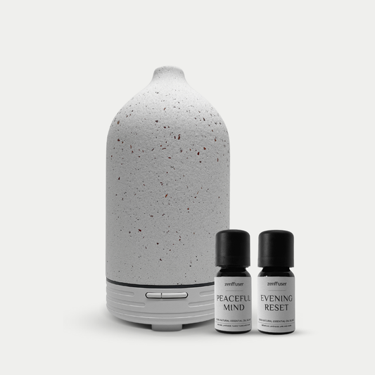 Olie diffuser sæt - De-stress - Hvid