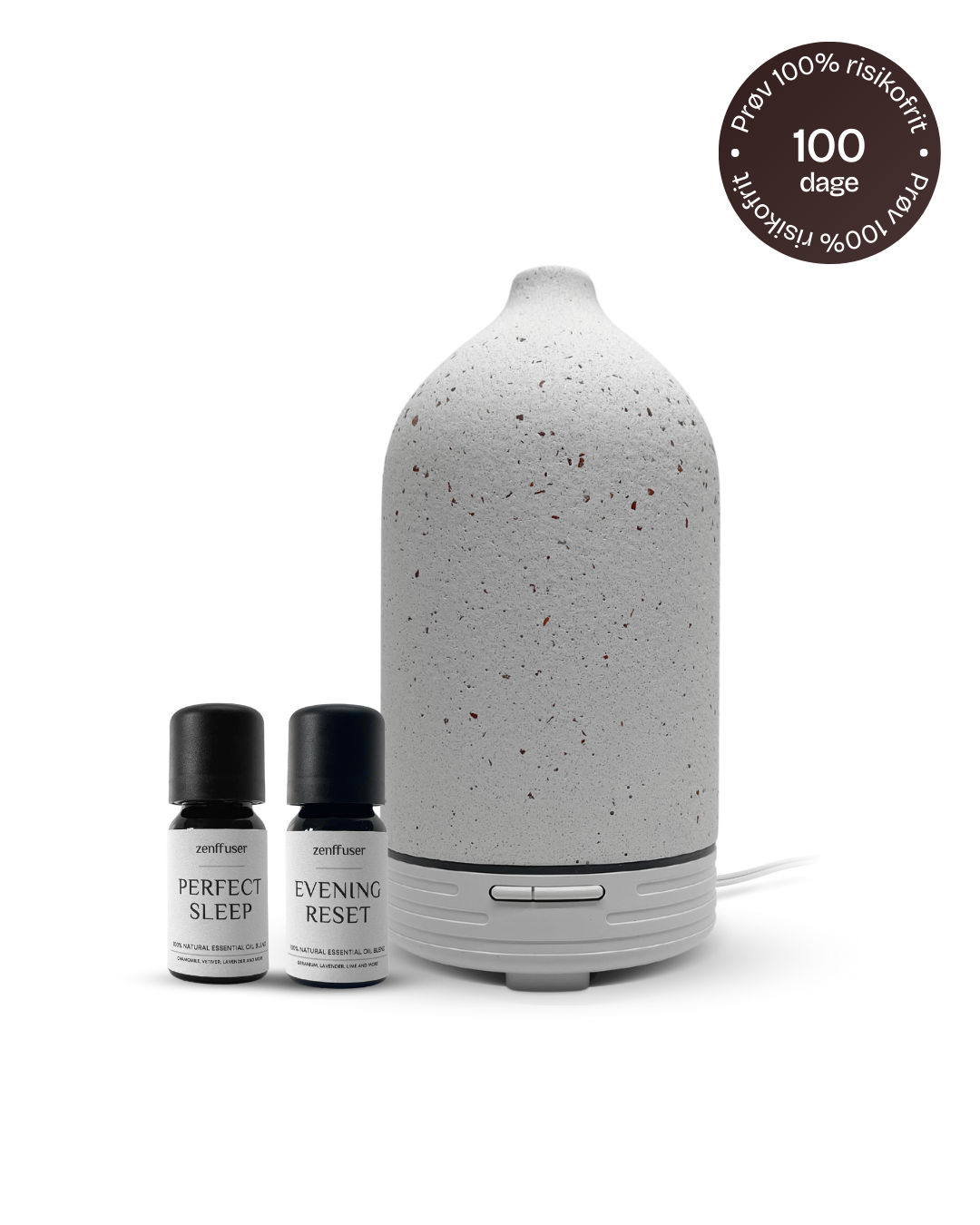 Olie diffuser sæt - The De-stress set - Hvid Natursten - Zenffuser