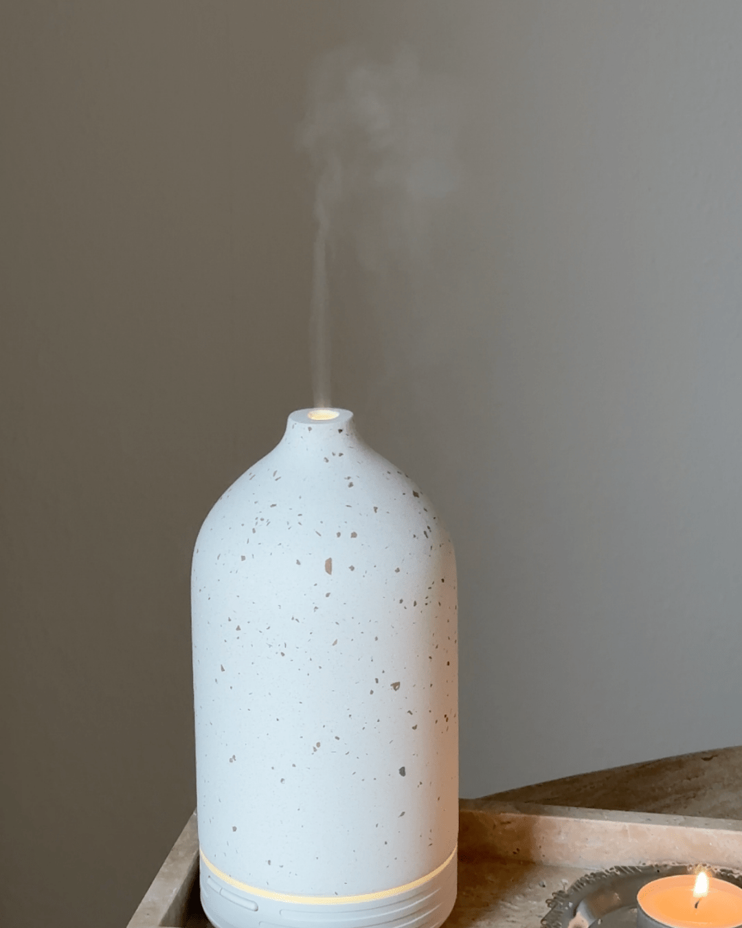 Olie Diffuser I Sten - Hvid natursten - Zenffuser